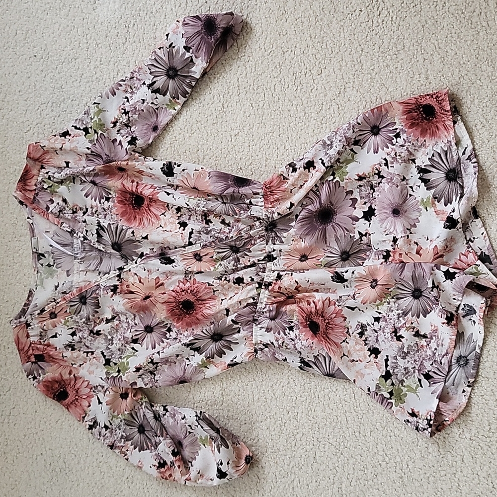 Papaya Floral Romper